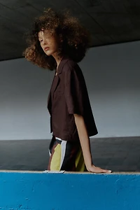 SHORT SLEEVE LINEN BLAZER