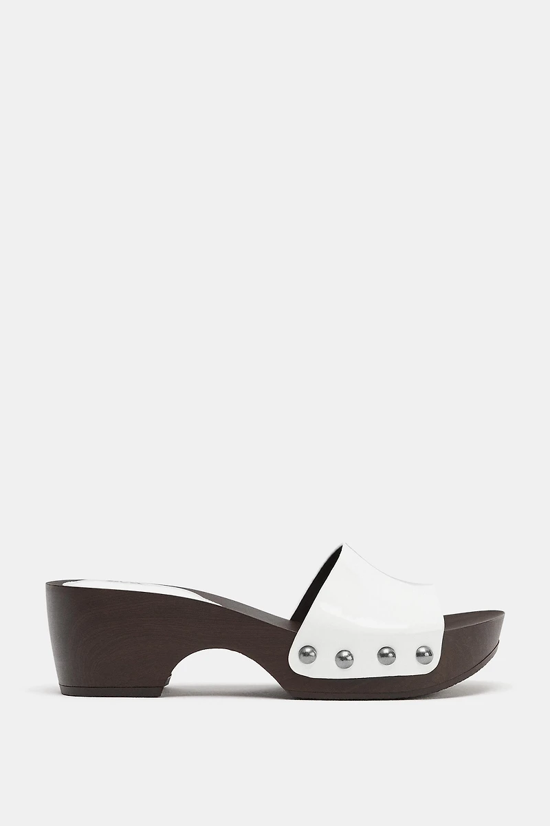 PATENT FINISH WEDGE SANDALS