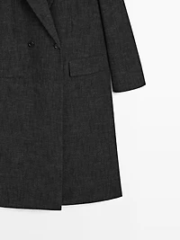 Manteau long à chevrons