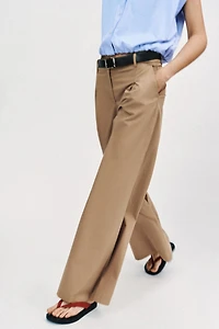 WIDE LEG BELTED PANTS