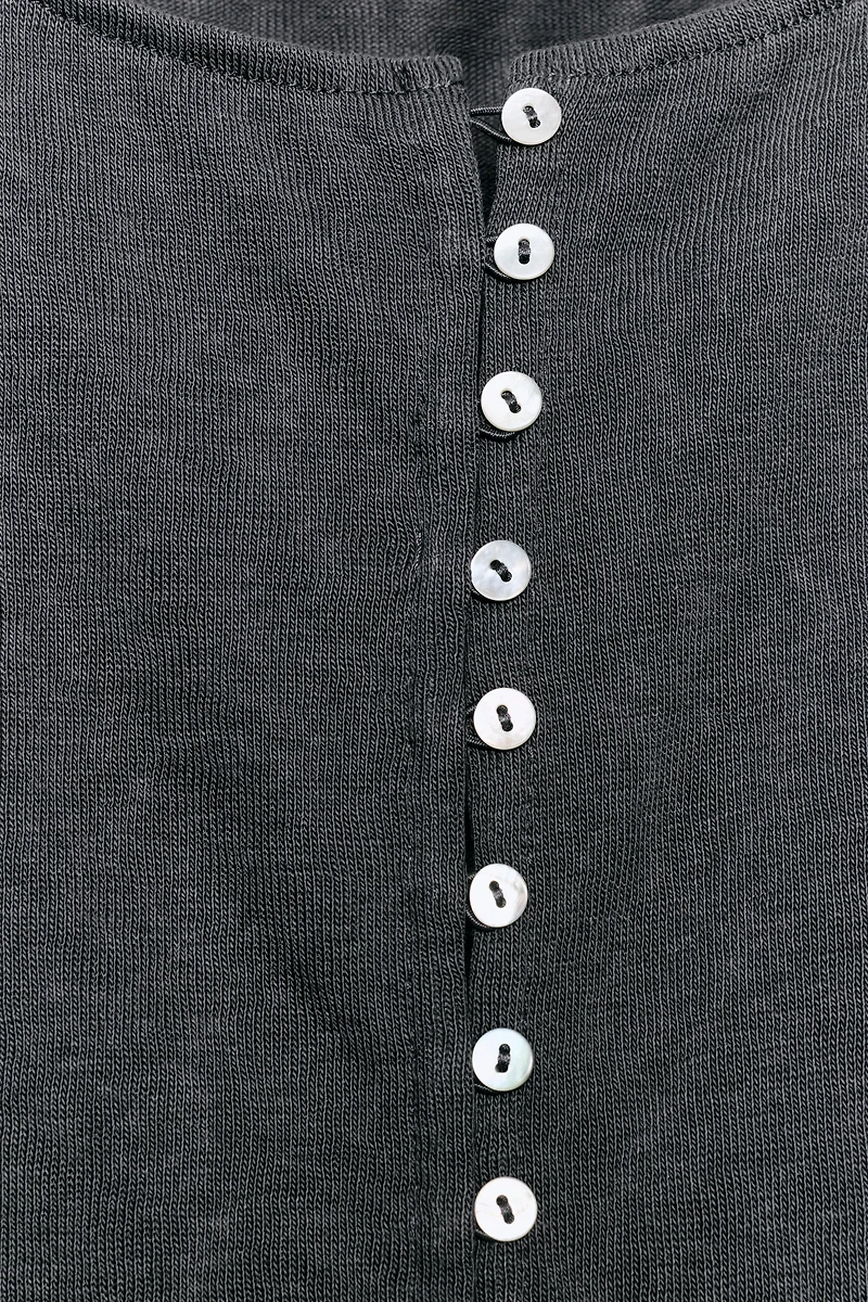 RUSTIC BUTTON-UP T-SHIRT