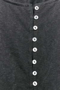 RUSTIC BUTTON-UP T-SHIRT