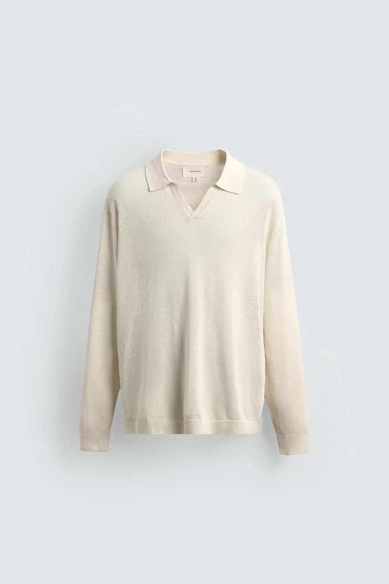 POLO EN MAILLE DE COTON ET SOIE