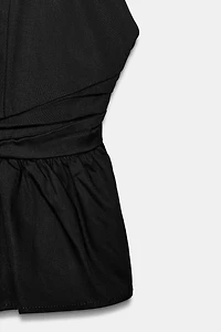 PEPLUM HALTER TOP