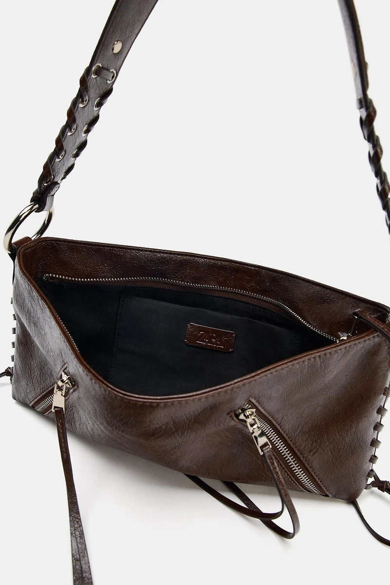 ZIPPER SHOULDER BAG