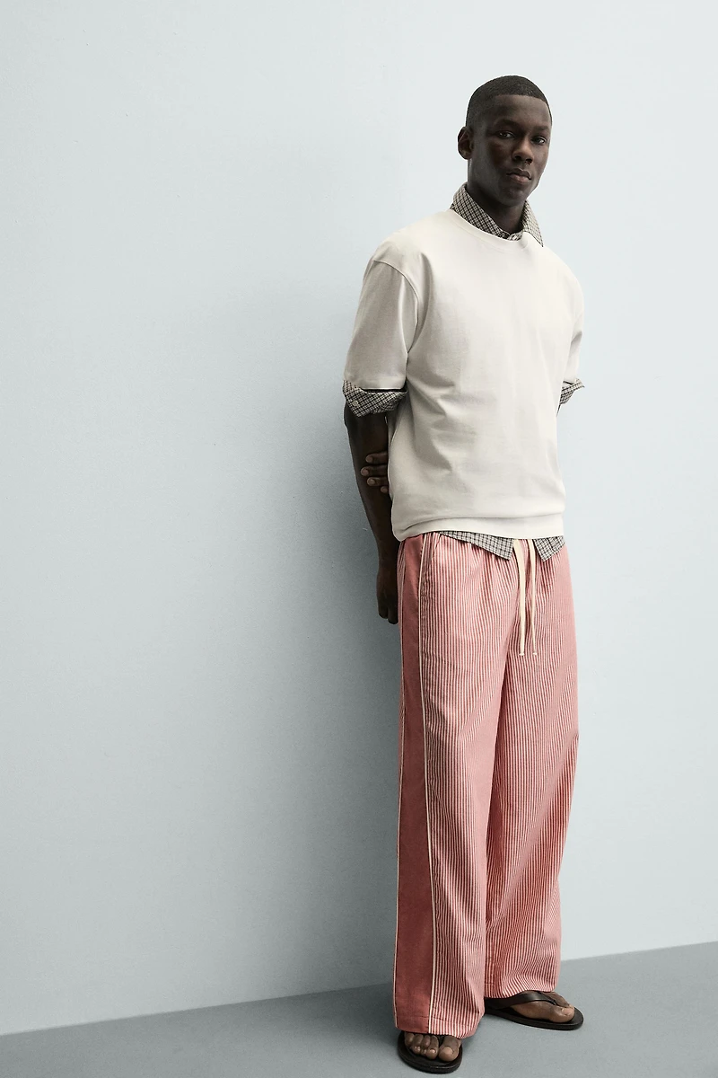 CONTRAST STRIPE BAND PANTS
