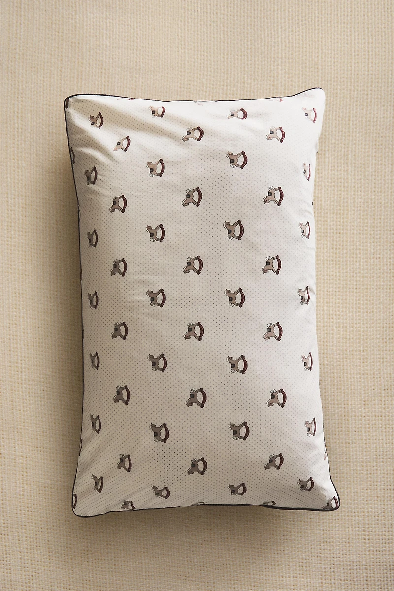 CHILDREN'S CHRISTMAS HORSE PILLOWCASE