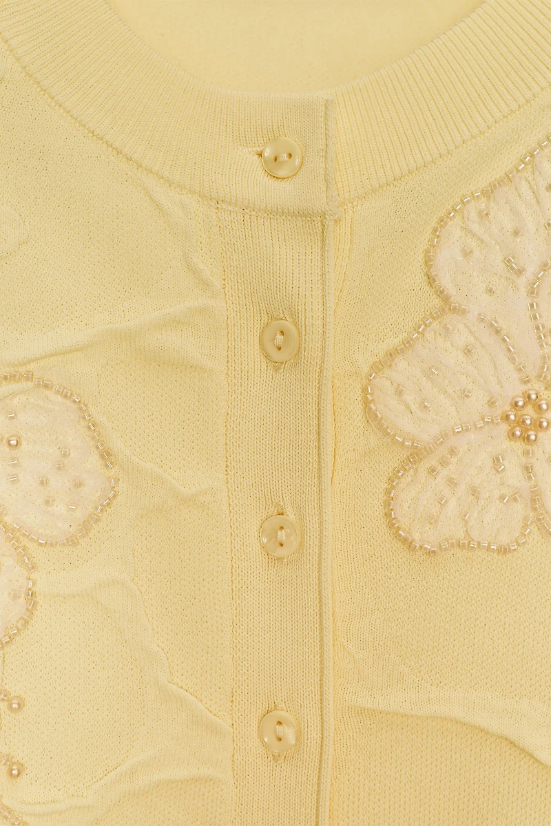BEADED KNIT CARDIGAN