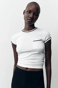 T-SHIRT LISERÉS FIL MÉTALLISÉ