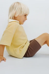 RIB CYCLING SHORTS WITH LABEL
