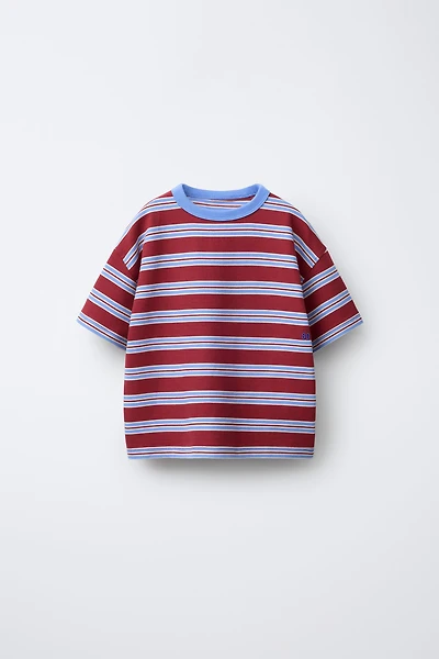 EMBROIDERED STRIPED T-SHIRT