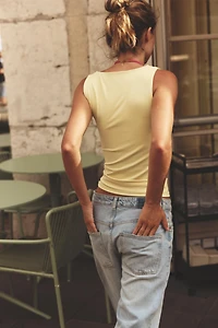 WIDE STRAP POLYAMIDE TOP