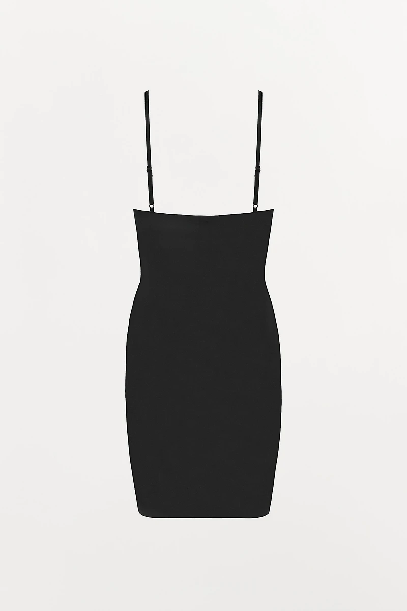 SHORT DRESS WITH POLYAMIDE