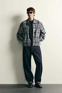 RELAXED FIT PLAID JACKET