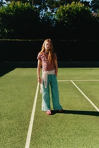 CONTRAST STRIPE T-SHIRT