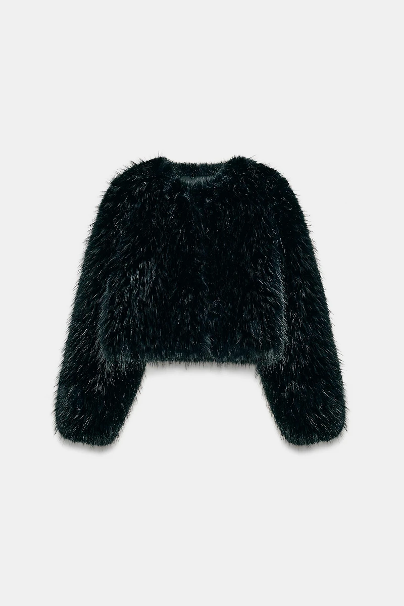 MANTEAU COURT EFFET FOURRURE ZW COLLECTION