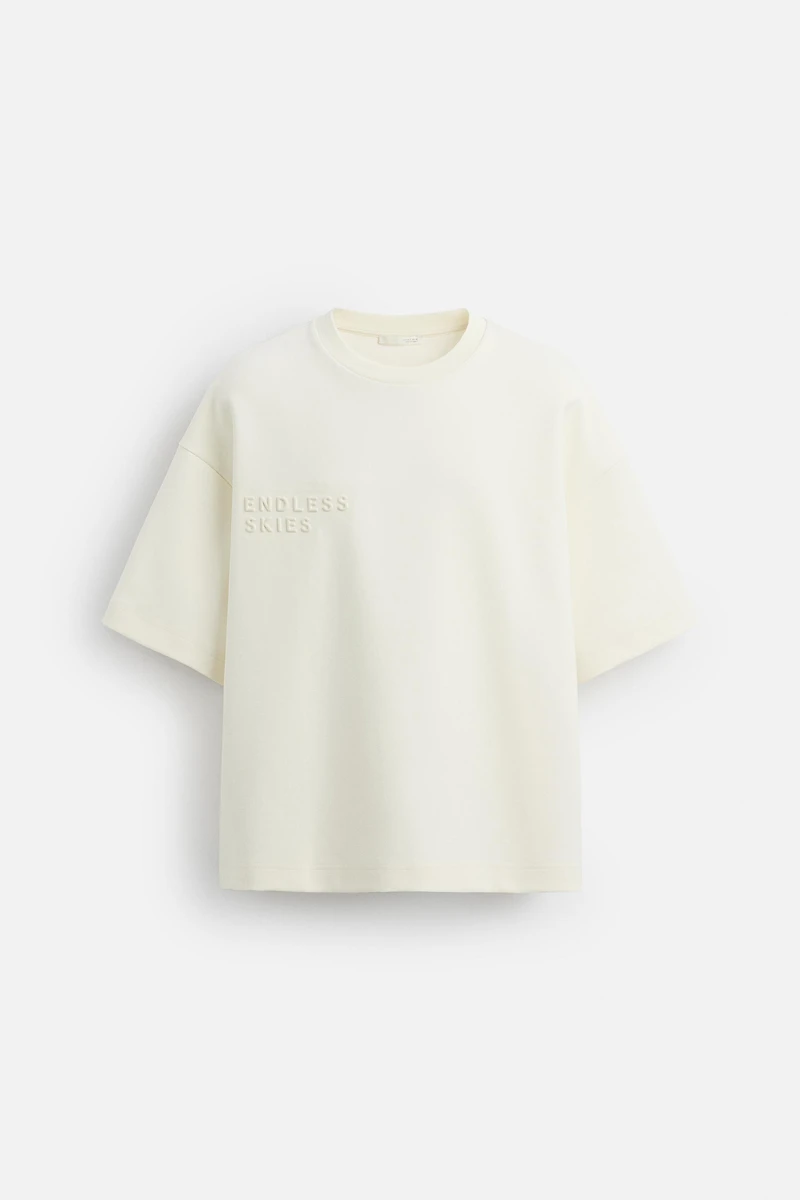 ENGRAVED TEXT T-SHIRT