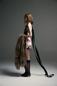 PETER PAN PRINT SATIN DRESS HARRY LAMBERT FOR ZARA X DISNEY