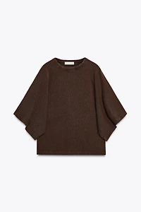 WASHED CAPE SLEEVE T-SHIRT
