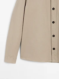 100% cotton overshirt with pocket