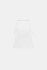 PLEATED HALTER TOP