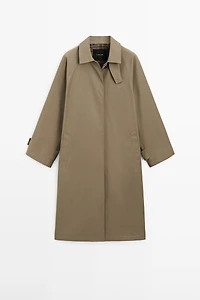 Trench oversize doublure à carreaux