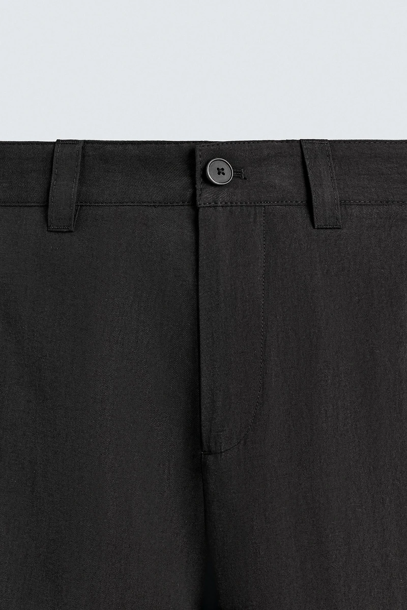 FLOWY PANTS WITH SIDE PLEATS