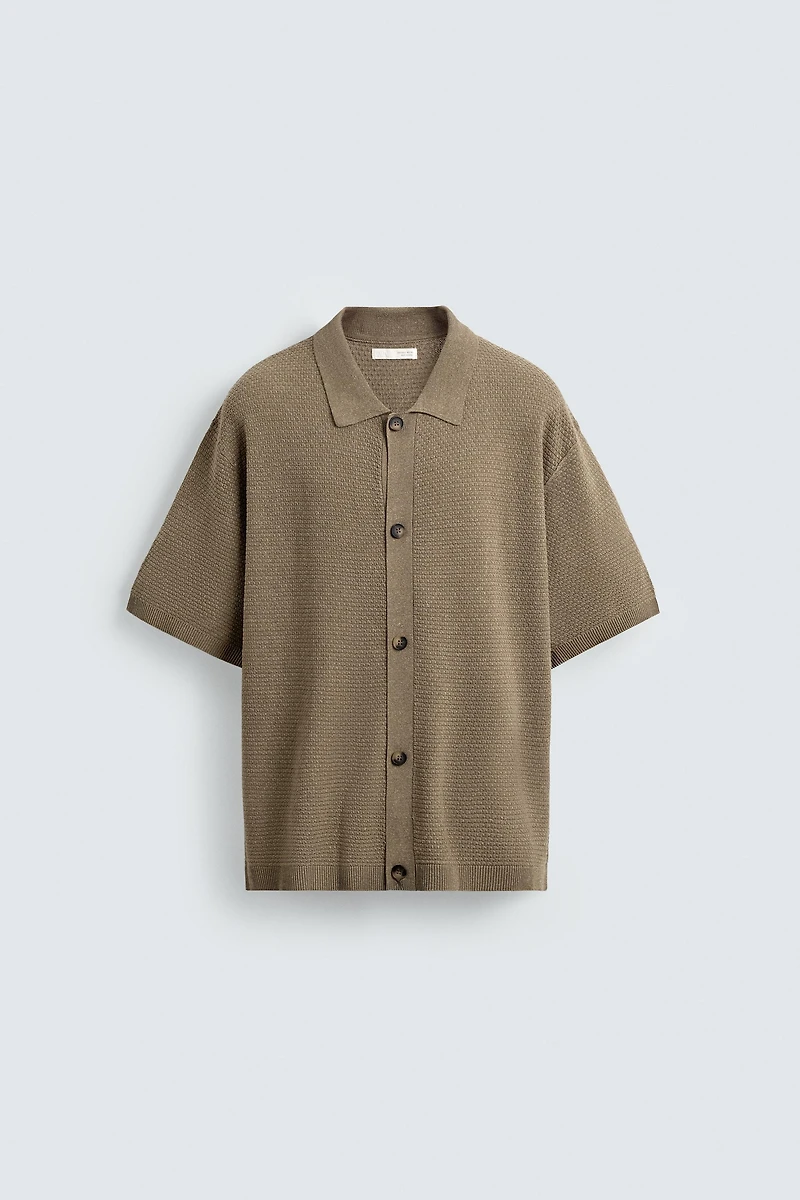 TEXTURED KNIT SHIRT