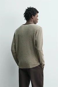 STRIPED JACQUARD T-SHIRT