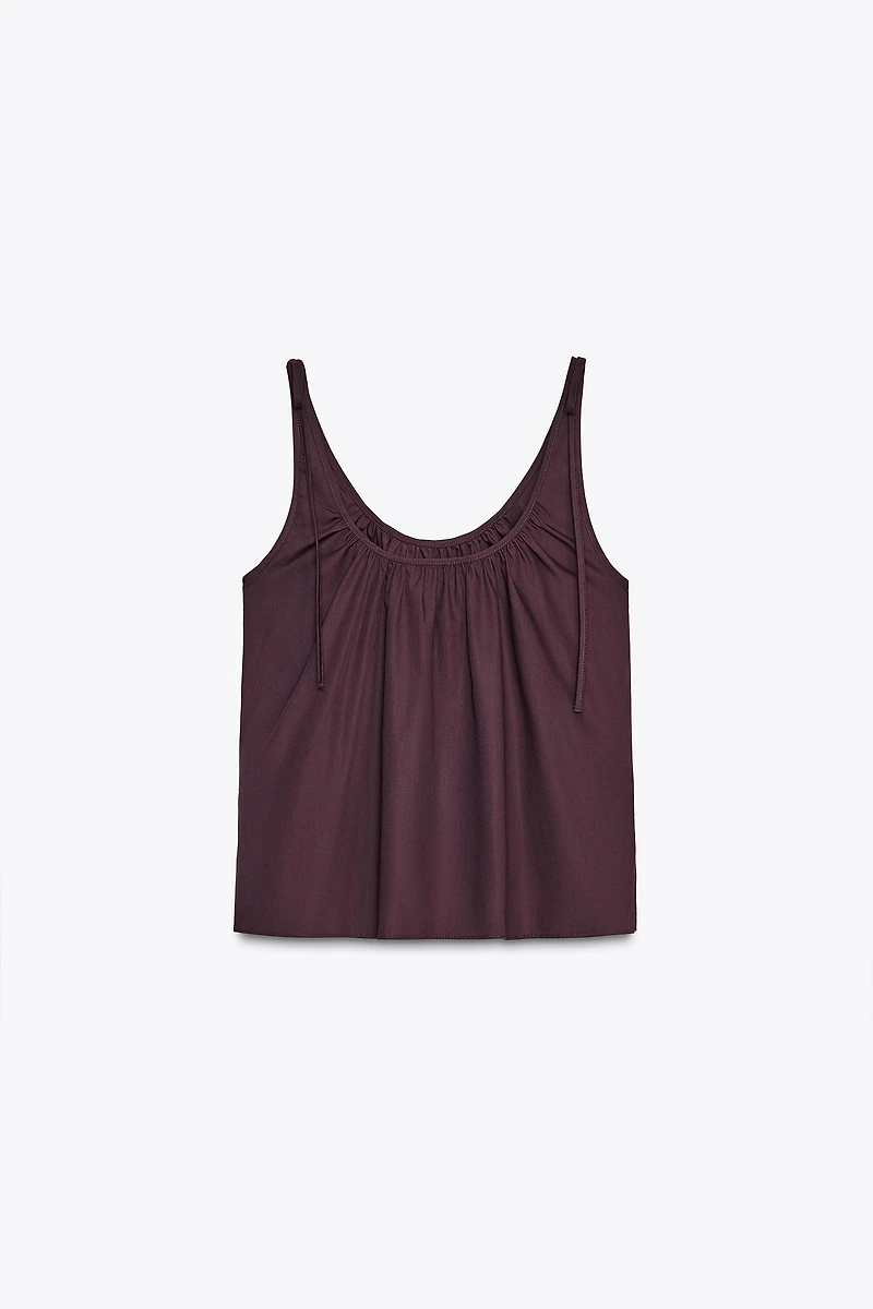 BOW POPLIN TOP