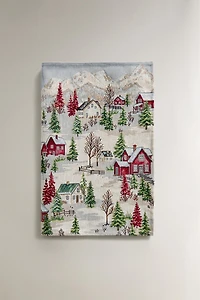 SET DE TABLE JACQUARD NEIGE NOËL