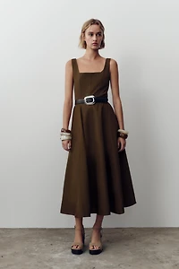 ROBE MI-LONGUE CEINTURE