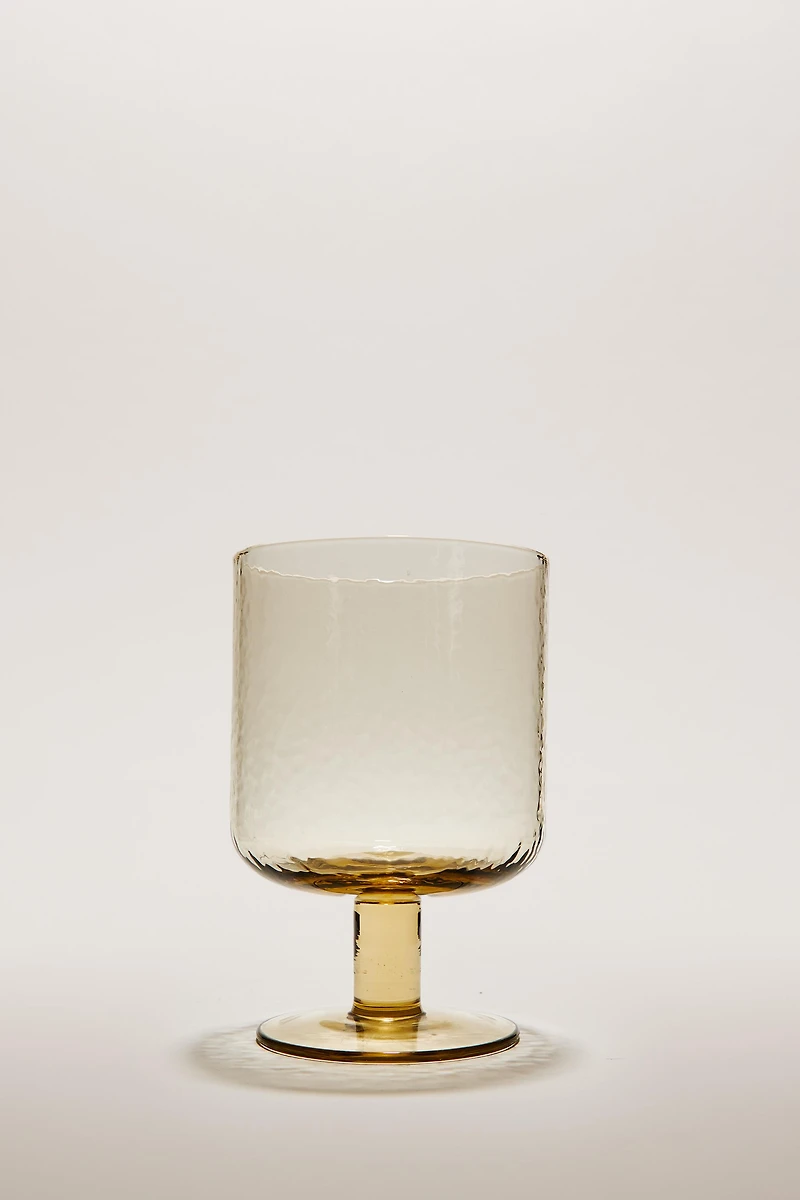 VERRE À PIED VERRE RECYCLABLE MARTELÉ