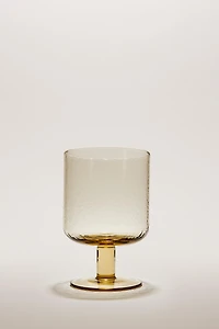 VERRE À PIED VERRE RECYCLABLE MARTELÉ