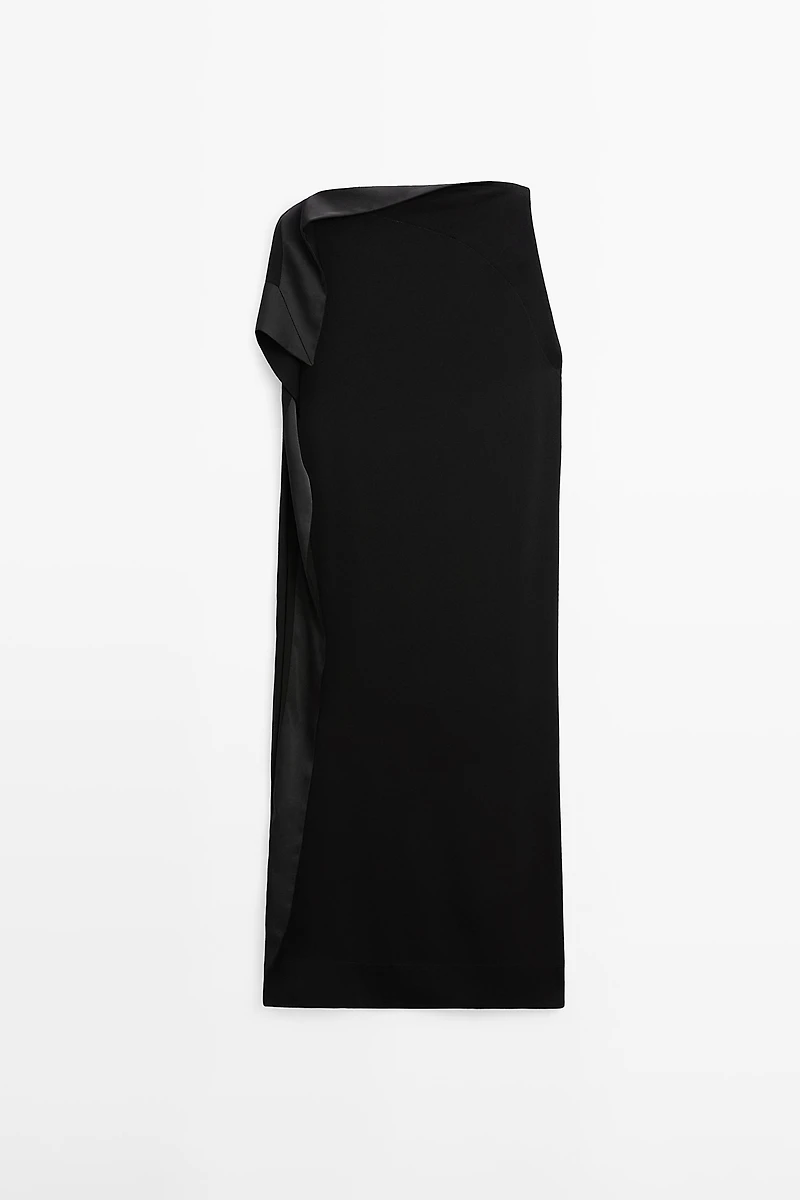 Flowing asymmetric dress with ruffle detail - STUDIO