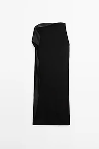 Flowing asymmetric dress with ruffle detail - STUDIO