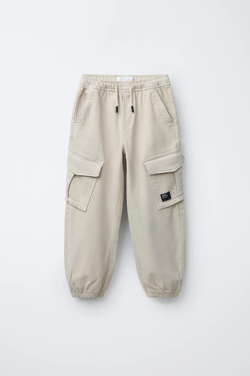 PANTALON DE JOGGING CARGO À ÉTIQUETTE