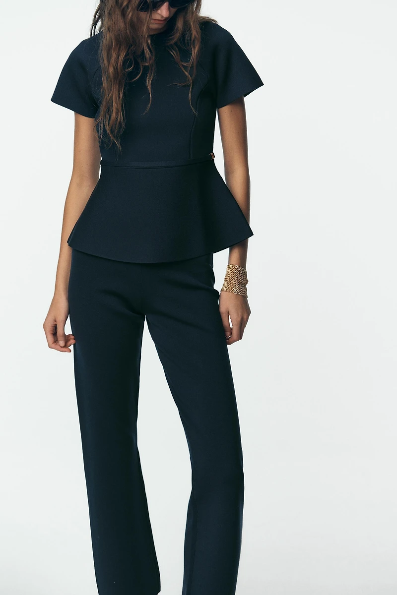 STRAIGHT LEG KNIT PANTS