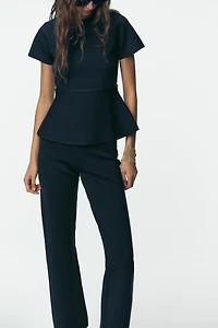 STRAIGHT LEG KNIT PANTS