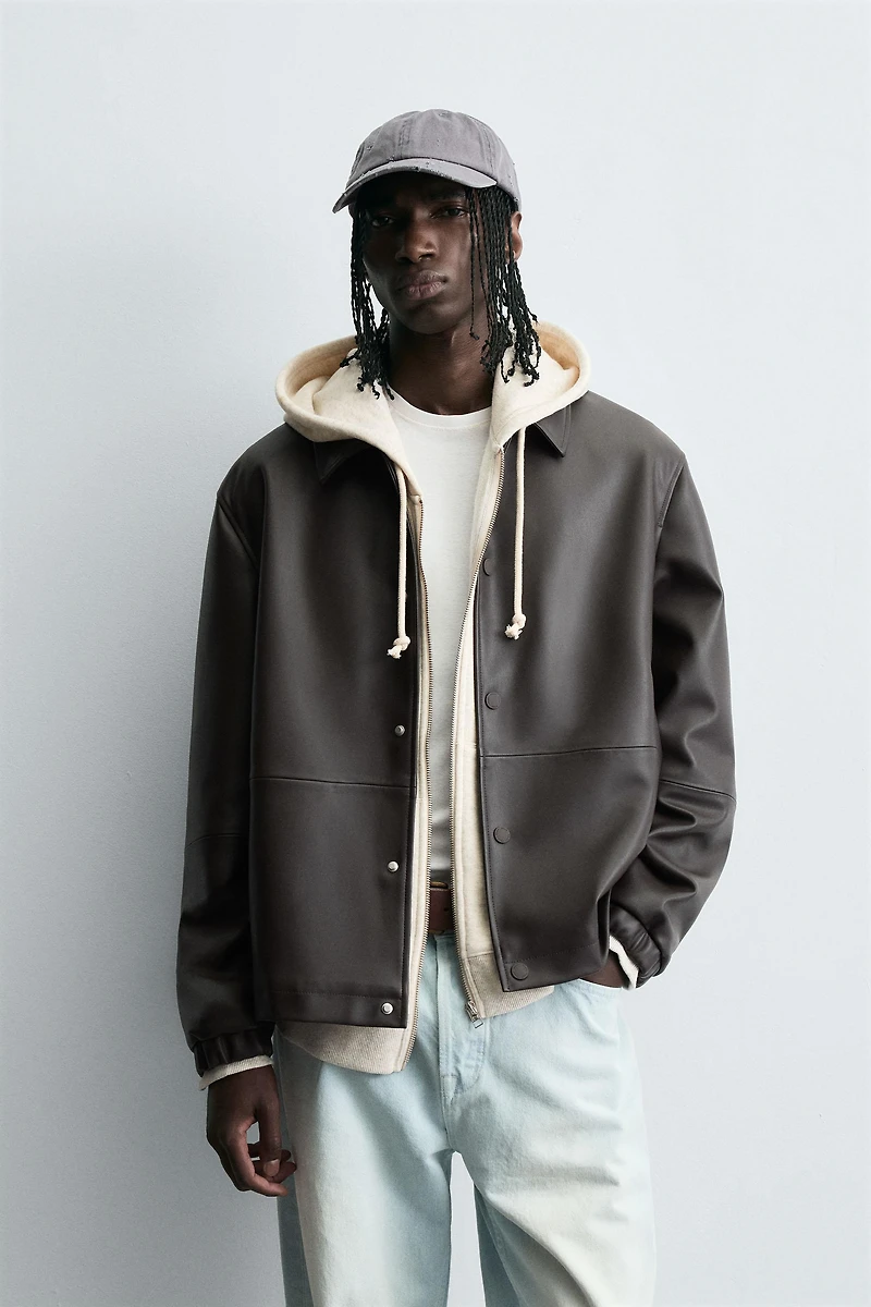 BLOUSON EN MATIÈRE SYNTHÈTIQUE