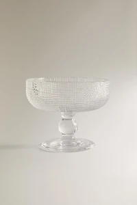 ICE-CREAM CUP GLASS WITH RAISED DESIGN