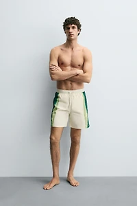 LONG STRIPED PRINT SWIMSUIT