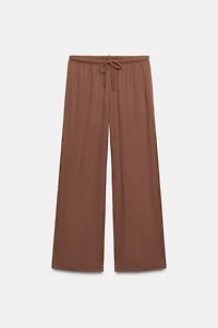 DRAWSTRING FLOWY PANTS