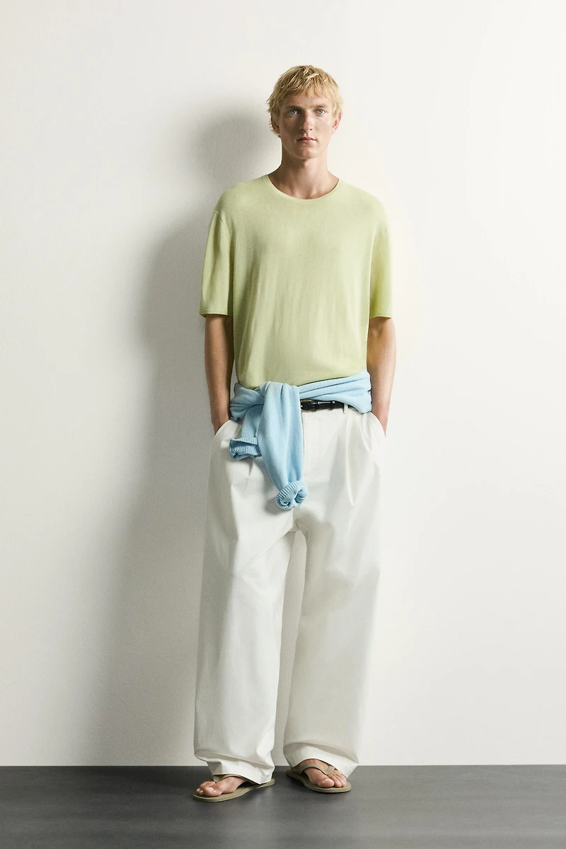 RELAXED FIT LIGHTWEIGHT KNIT T-SHIRT