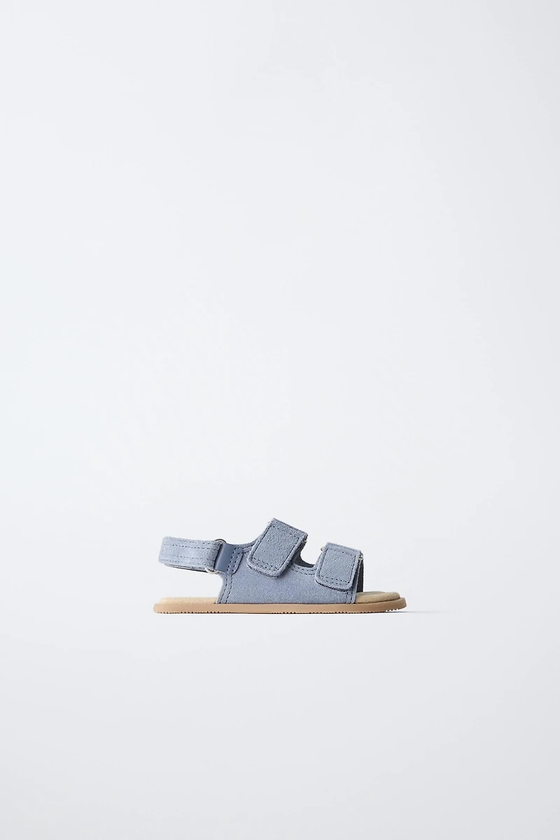 SANDALES BAREFOOT DOUBLE BRIDE EN CUIR