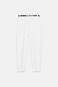BELTED ANKLE PANTS