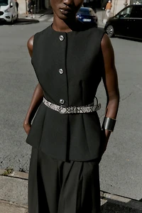 BELTED VEST