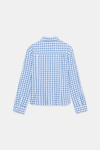 PLAID POPLIN SHIRT