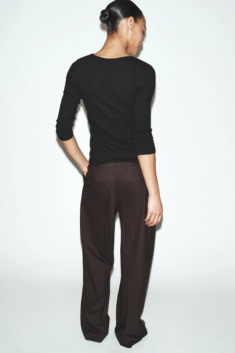 WASHED EFFECT LINEN T-SHIRT