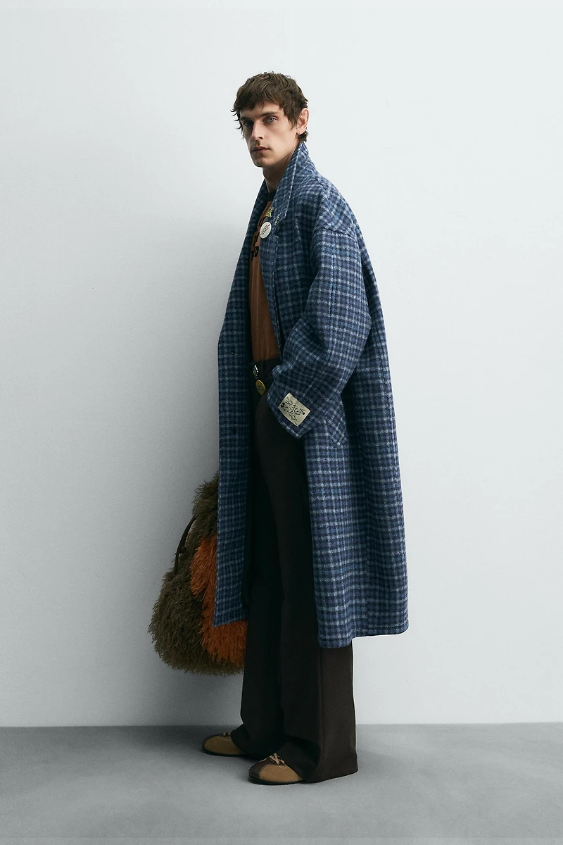 OVERSIZE CHECK COAT HARRY LAMBERT FOR ZARA X DISNEY